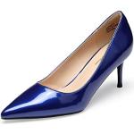 Royalblaue Lack-Optik Elegante Spitze High Heels & Stiletto-Pumps aus Lackleder für Damen Größe 42 zum Abschlussball 