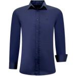 Reduzierte Blaue Business Kentkragen Hemden mit Kent-Kragen aus Baumwolle für Herren Größe XL 