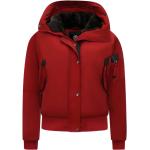 Reduzierte Rote Mini Kurzjacken & Cropped-Jackets mit Reißverschluss für Damen Größe L Petite für den für den Winter 