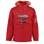 Rote Geographical Norway Herrenparkas aus Twill Größe L 