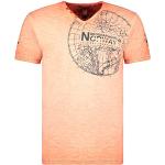 Kurzärmelige Geographical Norway V-Ausschnitt T-Shirts aus Baumwolle für Herren Größe XXL 