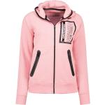 Reduzierte Pinke Unifarbene Geographical Norway Zip Hoodies & Sweatjacken mit Reißverschluss mit Kapuze für Damen Größe M 