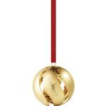 Goldene Georg Jensen Weihnachtskugeln aus vergoldet zum Hängen 