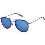 George Gina & Lucy Damen Sonnenbrille SEELVERSHINE 52mm - Silber Blau Verspiegelt
