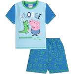 Blaue Peppa Wutz Kinderschlafanzüge & Kinderpyjamas mit Dinosauriermotiv maschinenwaschbar für Jungen 