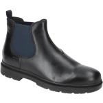 Schwarze Elegante Geox Runde Ankle Boots & Klassische Stiefeletten in Normalweite aus Leder atmungsaktiv für Herren Größe 45 mit Absatzhöhe 5cm bis 7cm 