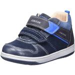 Reduzierte Marineblaue Geox Flick Low Sneaker mit Klettverschluss aus Leder für Jungen Größe 26 für den für den Sommer 