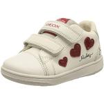 Reduzierte Weiße Geox Flick Low Sneaker aus Leder für Kinder Größe 25 