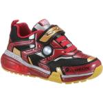 Schwarze Geox LED Schuhe & Blink Schuhe mit Schnürsenkel in Spezialweite aus Leder für Kinder Größe 38 