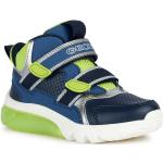 Reduzierte Blaue Geox LED Schuhe & Blink Schuhe mit Schnürsenkel in Spezialweite aus Mesh für Kinder Größe 34 