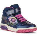 Reduzierte Blaue Casual Geox LED Schuhe & Blink Schuhe mit Schnürsenkel in Spezialweite aus Mesh für Kinder Größe 25 