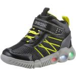 Blaue Geox Runde LED Schuhe & Blink Schuhe mit Schnürsenkel in Spezialweite aus Textil für Kinder Größe 34 