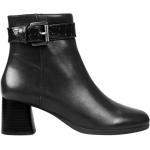 Reduzierte Schwarze Geox Ankle Boots & Klassische Stiefeletten aus Leder für Damen Größe 36 