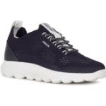 Reduzierte Blaue Geox Low Sneaker aus Textil für Damen Größe 38 