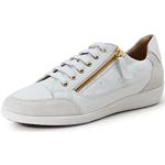 Reduzierte Weiße Geox Myria Low Sneaker aus Leder für Damen Größe 35 