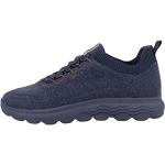 Marineblaue Geox Spherica Low Sneaker aus Leder für Damen Größe 38 