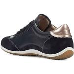 Marineblaue Geox Vega Low Sneaker aus Leder für Damen Größe 38 
