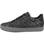 Schwarze Geox Low Sneaker mit Schnürsenkel aus Textil atmungsaktiv für Damen Größe 39 