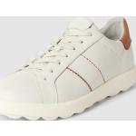 Weiße Business Geox Derby Schuhe mit Schnürsenkel aus Leder atmungsaktiv für Herren Größe 41 