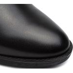 Schwarze Ankle Boots & Klassische Stiefeletten mit Reißverschluss aus Glattleder atmungsaktiv für Damen Größe 38 