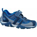 Marineblaue Geox Aragon Low Sneaker mit Klettverschluss aus Leder für Kinder für den für den Sommer 