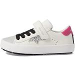Geox J Kilwi Girl Sneaker, White/Fuchsia, 36 EU