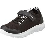 Reduzierte Schwarze Geox Spherica Low Sneaker mit Klettverschluss aus Baumwolle für Kinder Größe 31 