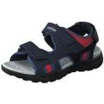 Reduzierte Blaue Geox Outdoor-Sandalen mit Klettverschluss aus Gummi atmungsaktiv für Kinder Größe 33 für den für den Sommer 