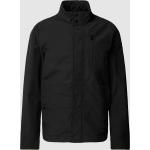 Schwarze Unifarbene Geox Stehkragen Herrenjacken mit Reißverschluss aus Polyester Größe XL 