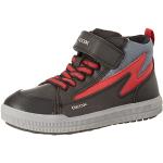 Reduzierte Schwarze Lack-Optik Geox Low Sneaker in Schmalweite aus Leder für Kinder Größe 25 