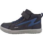 Reduzierte Marineblaue Lack-Optik Geox Low Sneaker in Schmalweite aus Leder für Kinder Größe 28 