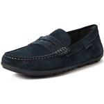 Reduzierte Marineblaue Geox Fast Low Sneaker aus Veloursleder für Kinder Größe 34 
