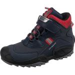 Reduzierte Marineblaue Geox Savage Low Sneaker mit Schnalle aus Leder für Kinder Größe 31 