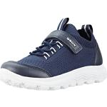 Marineblaue Geox Spherica Low Sneaker mit Klettverschluss aus Baumwolle für Kinder Größe 38 