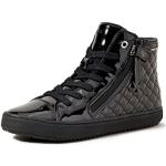 Reduzierte Schwarze Geox Kalispera Low Sneaker mit Reißverschluss aus Leder leicht für Kinder Größe 34 