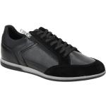 Reduzierte Schwarze Geox Runde Low Sneaker mit Reißverschluss in Normalweite aus Glattleder atmungsaktiv für Herren Größe 45 