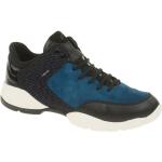 Reduzierte Marineblaue Geox Runde Low Sneaker in Normalweite aus Veloursleder atmungsaktiv für Damen Größe 38 