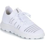 Reduzierte Weiße Geox Spherica Slip-on Sneaker ohne Verschluss aus Textil für Damen Größe 37 mit Absatzhöhe 3cm bis 5cm 