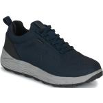 Reduzierte Marineblaue Geox Spherica Low Sneaker aus Leder für Herren Größe 40 