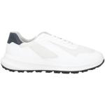 Reduzierte Weiße Geox Low Sneaker mit Schnürsenkel aus Stoff für Herren Größe 45 