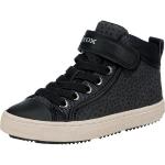 Reduzierte Dunkelgraue Geox Kalispera High Top Sneaker & Sneaker Boots mit Klettverschluss aus Leder für Kinder Größe 31 