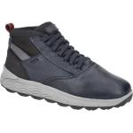 Reduzierte Marineblaue Geox Spherica Runde Low Sneaker in Normalweite aus Glattleder atmungsaktiv für Herren Größe 46 