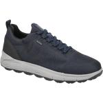 Reduzierte Marineblaue Geox Spherica Runde Low Sneaker in Normalweite aus Leder atmungsaktiv für Herren Größe 44 