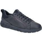 Reduzierte Marineblaue Geox Spherica Runde Low Sneaker in Normalweite aus Glattleder atmungsaktiv für Herren Größe 39,5 
