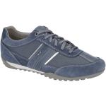 Reduzierte Blaue Geox Runde Low Sneaker mit Schnürsenkel in Normalweite aus Mesh atmungsaktiv für Herren Größe 39,5 