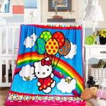Bunte Hello Kitty Babydecken mit Tiermotiv aus Flanell für den für den Sommer 