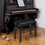 Reduzierte Schwarze Klavierbänke aus Holz gepolstert Breite 0-50cm, Höhe 50-100cm 