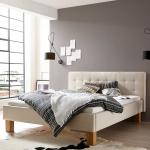 Beige Moderne Topdesign Rechteckige Kingsize Betten aus Massivholz 160x200 