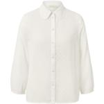 Weiße Gepunktete TCHIBO Transparente Blusen & durchsichtige Blusen durchsichtig aus Polyester für Damen Größe S 