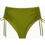 Grüne COS High Waist Bikinihosen aus Polyamid für Damen Größe M 